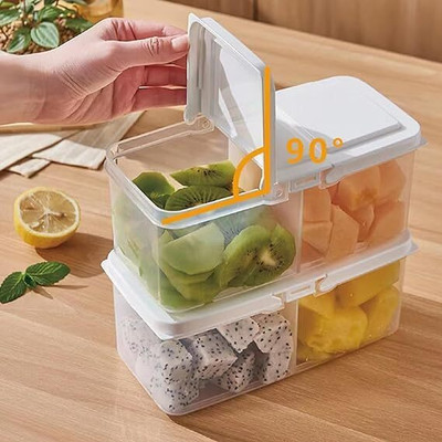 Radheshyam Enterprises Plastic Fridge Container  - 300 ml(White)