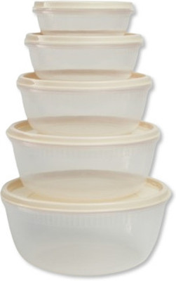Unica Plastic Utility Container  - 1750 ml(Pack of 5, Off White)
