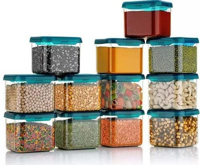 Mataiva Plastic Grocery Container  - 500 ml(Pack of 12, Blue)