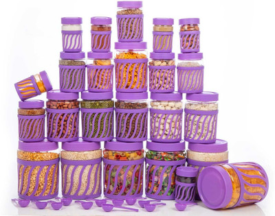 VRJK Plastic Utility Container  - 1200 ml, 650 ml, 350 ml, 250 ml(Pack of 24, Purple)