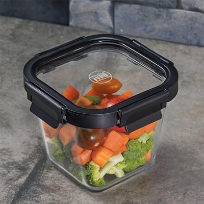 iVeo Glass Utility Container  - 1050 ml(Black)