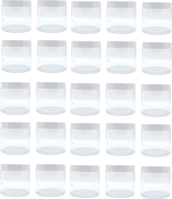 PrismaPac Plastic Utility Container  - 100 g(Pack of 25, Clear, White)