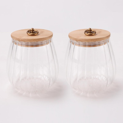 KUBER INDUSTRIES Glass Utility Container  - 830 ml(Pack of 2, Clear)
