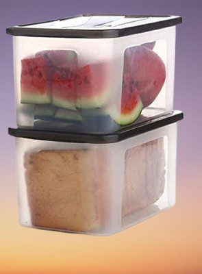 ADMONITION Plastic Bread Container  - 2000 ml(Pack of 2, Brown)