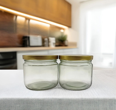 Inpro Glass Utility Container  - 350 ml(Pack of 2, Gold)