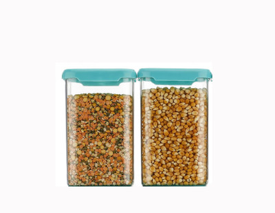 SWARAA Plastic Grocery Container  - 1 L(Pack of 3, Multicolor)