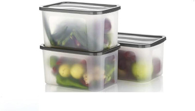 UNDERZONE Plastic Grocery Container  - 2000 ml(Pack of 3, Clear)