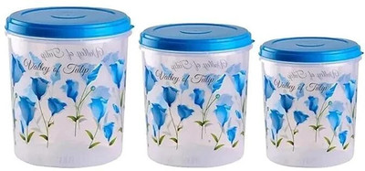 HOMESTIC by Kuber Industries Plastic Utility Container  - 10 L(Pack of 3, Blue)