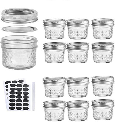 Zibuyu Glass Utility Container  - 120 ml(Pack of 12, Clear)