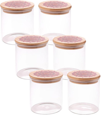 KUBER INDUSTRIES Glass Utility Container  - 300 ml(Pack of 6, Clear)