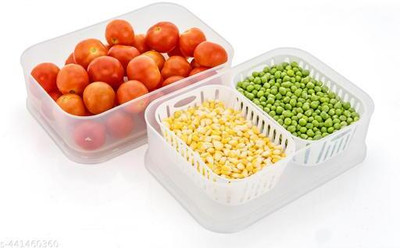 favoriteee Plastic Fridge Container  - 2100 ml(Clear)