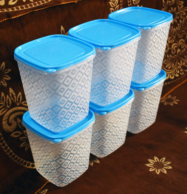 Loknath Plastic Grocery Container  - 2000 ml(Pack of 6, Blue)