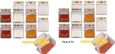 Pure Source India Glass Cookie Jar  - 150 g(Pack of 24, Clear)