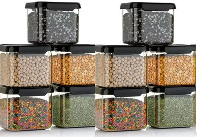 Nestland - Make Your Self a Priority Plastic Grocery Container  - 500 ml(Pack of 10, Black)