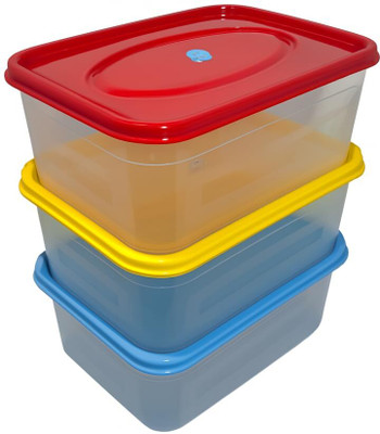 IndiaExports Plastic Utility Container  - 3 L, 3 L, 3 L(Pack of 3, Multicolor)