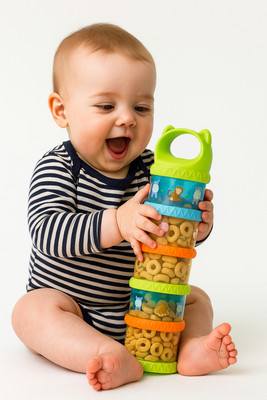 TURTLEPONY Plastic Cookie Jar  - 300 ml(Multicolor)