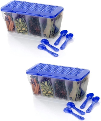 Zubix Plastic Grocery Container  - 1800 ml(Pack of 2, Blue)