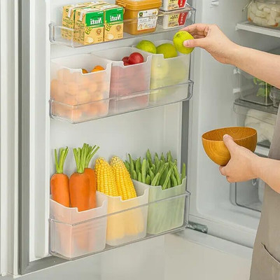 Quickmart Plastic Fridge Container - 1100 ml(Pack of 6, White)