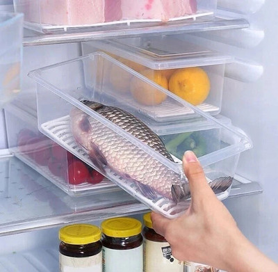 RABBITO Plastic Fridge Container  - 1500 ml(Pack of 6, Clear)