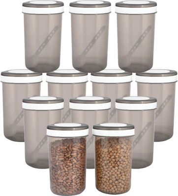 KUBER INDUSTRIES Plastic Grocery Container  - 500 ml(Pack of 12, Grey)