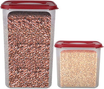Flipkart SmartBuy Plastic Utility Container  - 4.5 L, 7.5 L(Pack of 2, Red)