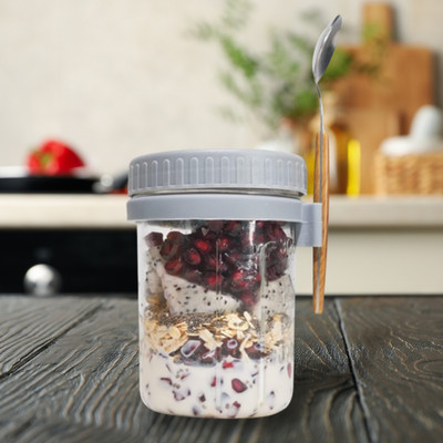 SaiHanu Glass Utility Container  - 350 ml(Grey)