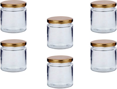 Somil Glass Cookie Jar  - 100 ml(Pack of 6, Clear)
