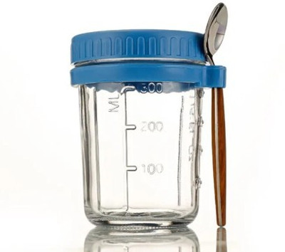 PAUL SONS Glass Utility Container  - 350 ml(Blue)