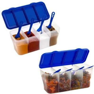 ADMONITION Plastic Grocery Container  - 1800 ml(Pack of 2, Multicolor)