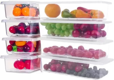 cloud search Plastic Fridge Container  - 1800 ml(Pack of 8, Multicolor)