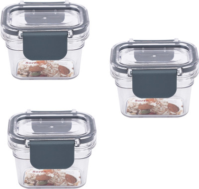 Sorta Plastic Utility Container  - 120 ml(Pack of 3, Clear)