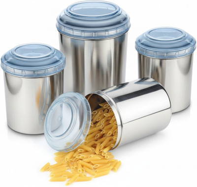 RK Stainless Steel Utility Container  - 5200 ml(Pack of 4, Blue)