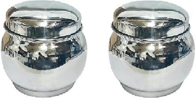 Dynore Stainless Steel Utility Container  - 850 ml(Pack of 2, Silver)