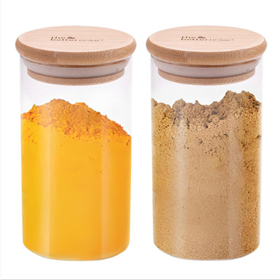 The Better Home Glass Grocery Container  - 300 ml(Pack of 2, Clear)