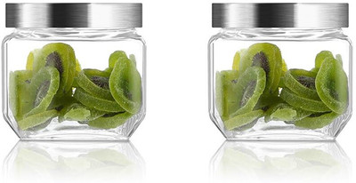 Avastro Glass Grocery Container  - 600 ml(Pack of 2, Clear)