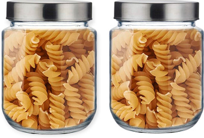 NITYANAVIN Glass Grocery Container  - 500 ml(Pack of 2, Clear)