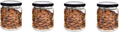 Somil Glass Cookie Jar  - 500 ml(Pack of 4, Clear)
