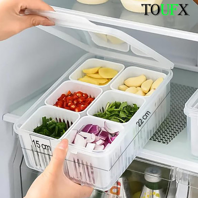TOUFX Plastic Fridge Container  - 2100 ml(White)
