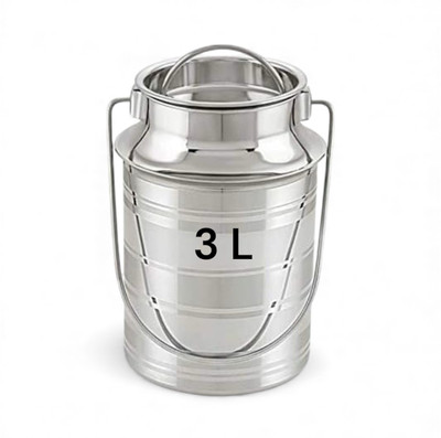 Matking Stainless Steel Milk Container  - 3 L(Silver)