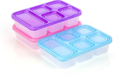 2Mech Plastic Grocery Container  - 1000 ml(Pack of 3, White)