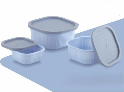 Cosmolin Plastic Utility Container  - 3 L(Pack of 3, Blue)