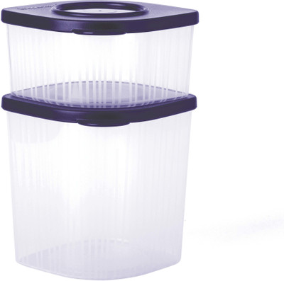 TUPPERWARE Plastic Fridge Container  - 1 L(Pack of 2, Clear)