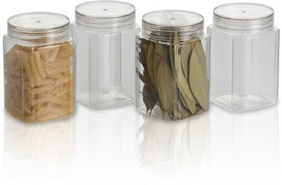 SCL Steelo Plastic Grocery Container  - 750 ml(Pack of 4, Clear)