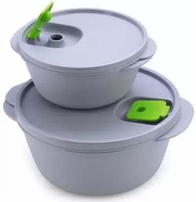 Starbust Plastic Utility Container  - 2900 ml(Pack of 2, Grey)