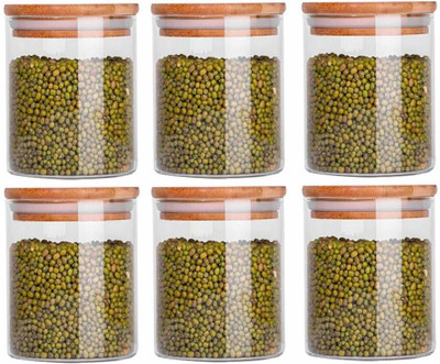 GOOD TO GREAT CREATION Glass Grocery Container  - 700 ml(Pack of 2, Clear)