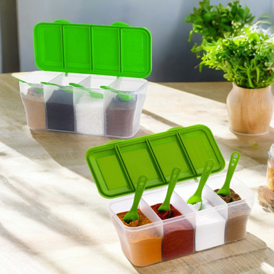 hitu Plastic Utility Container  - 1800 ml(Pack of 2, Clear)