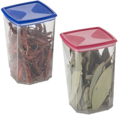 Metrolife Plastic Grocery Container  - 1100 ml(Pack of 2, Blue, Pink)