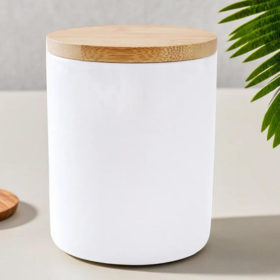 KUBER INDUSTRIES Ceramic Pickle Jar  - 400 ml(White)