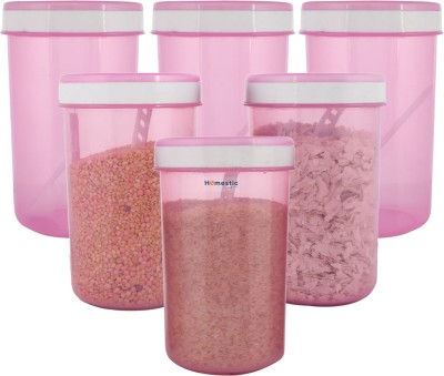 HOMESTIC Plastic Grocery Container  - 1500 ml(Pack of 6, Pink)