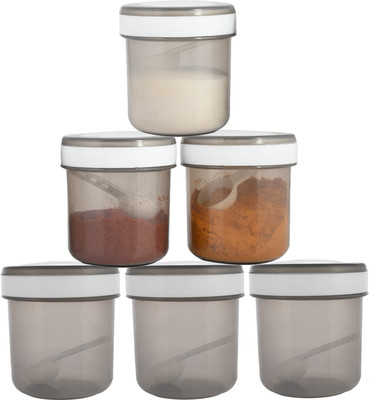 KUBER INDUSTRIES Plastic Grocery Container  - 350 ml(Pack of 6, Grey)